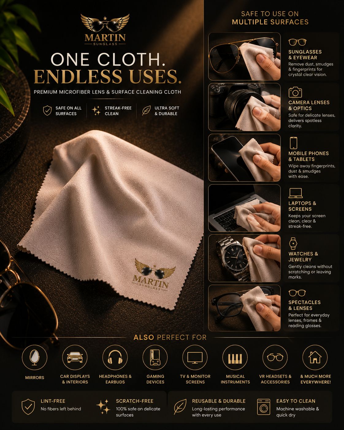 Martin Premium Microfiber Cleaning Cloth