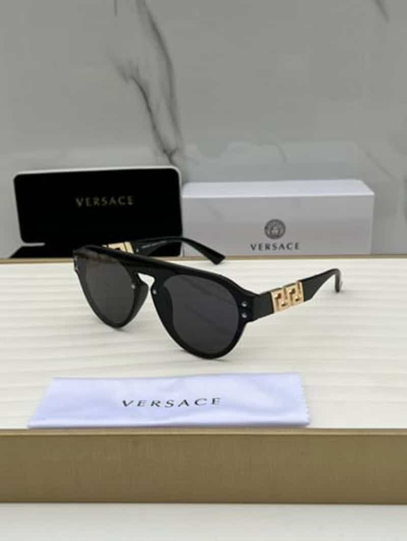 Versace Greca Aviator Sunglasses - Side Display with Box