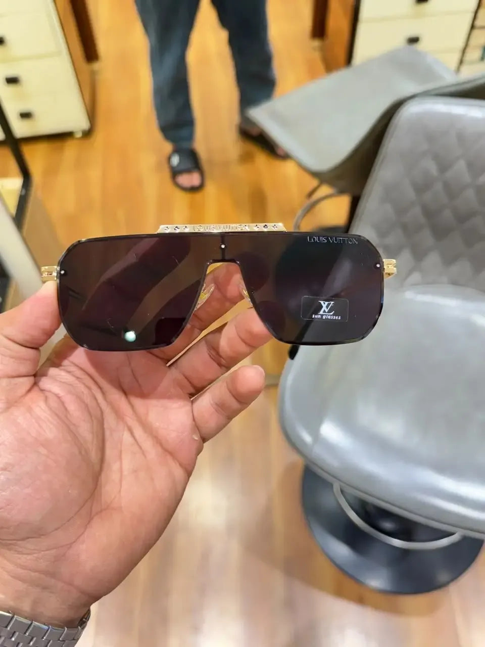 Louis Vuitton Premium Fashion Shield Sunglasses - Front View