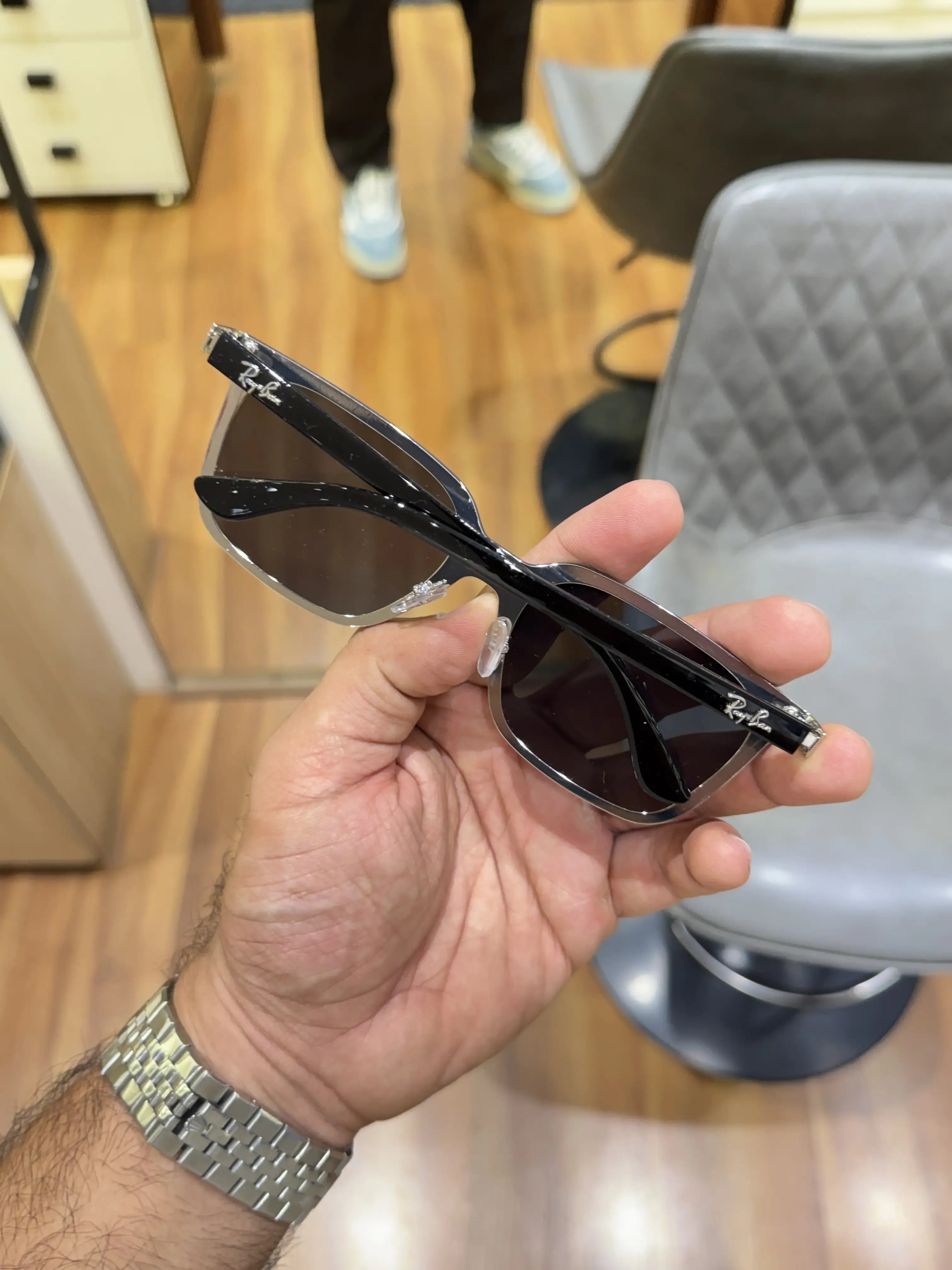 Copy Rayban 25070 Black - Temple profile view