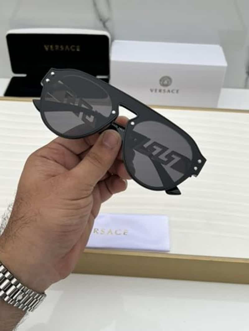 Versace Greca Aviator Sunglasses - Front Lens View